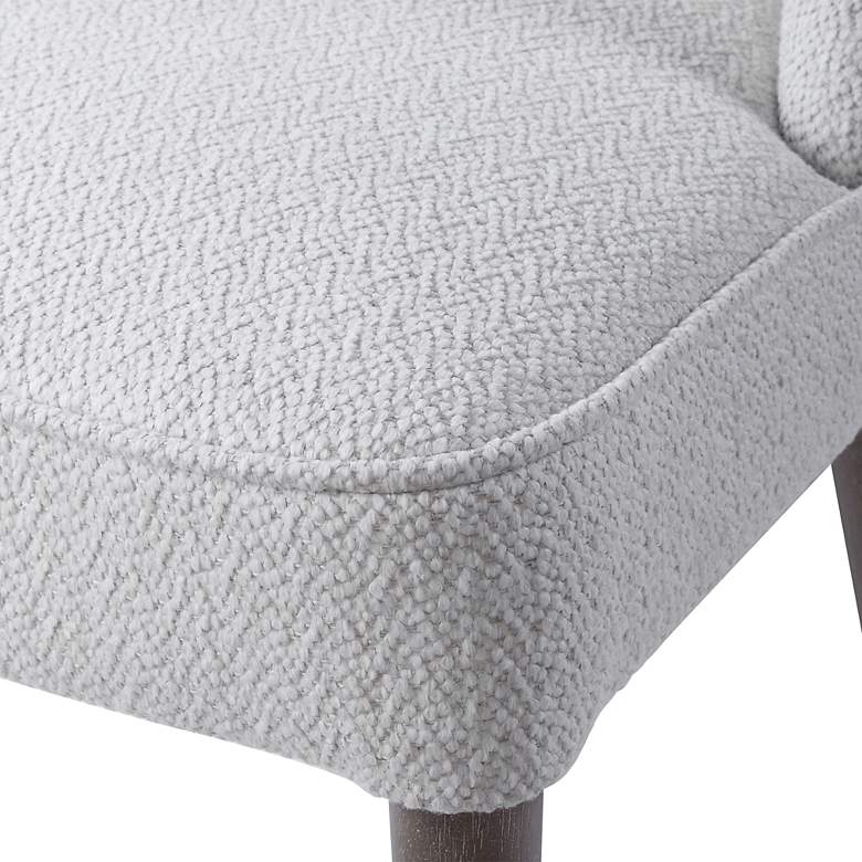 Image 6 Uttermost Brie White Fabric Armless Dining Chairs Set of 2 more views