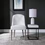 7_Uttermost Brie White Fabric Armless Dining Chairs Set of 2 more views