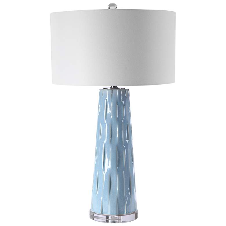 Image 3 Uttermost Brienne 30 3/4" Powder Blue Glaze Ceramic Table Lamp more views