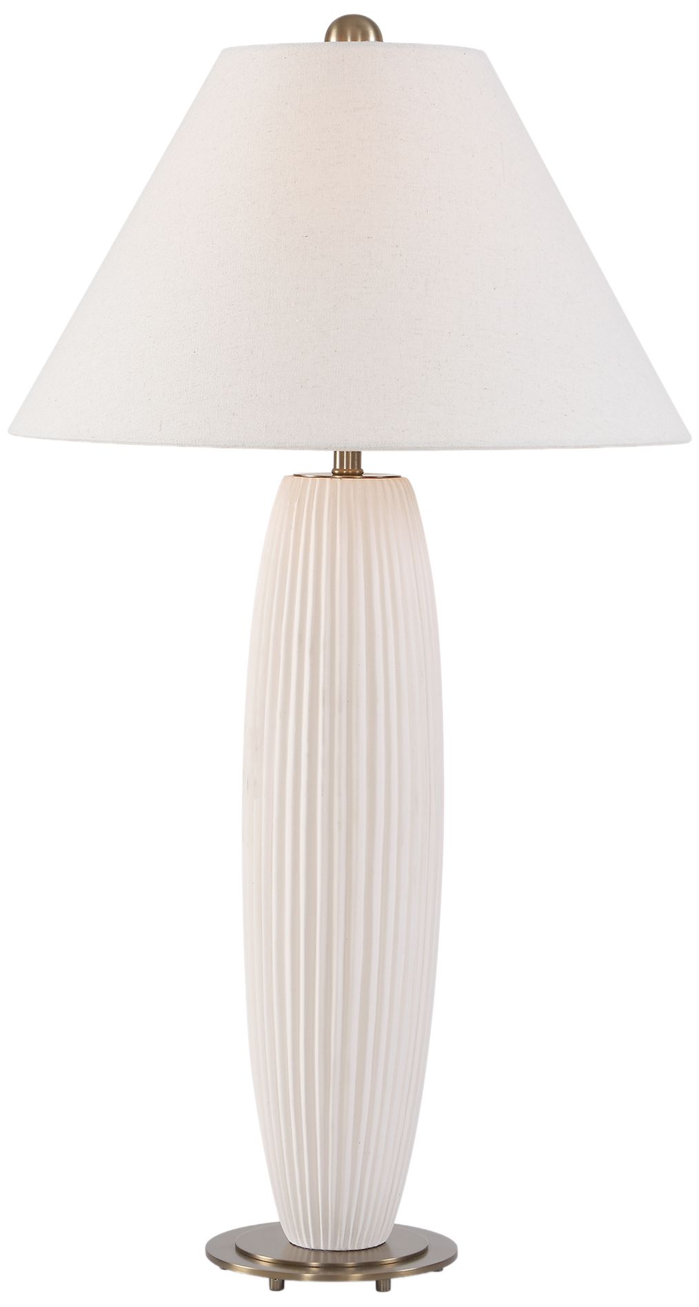 Image 2 Uttermost Brinsley 33" White Ceramic Table Lamp