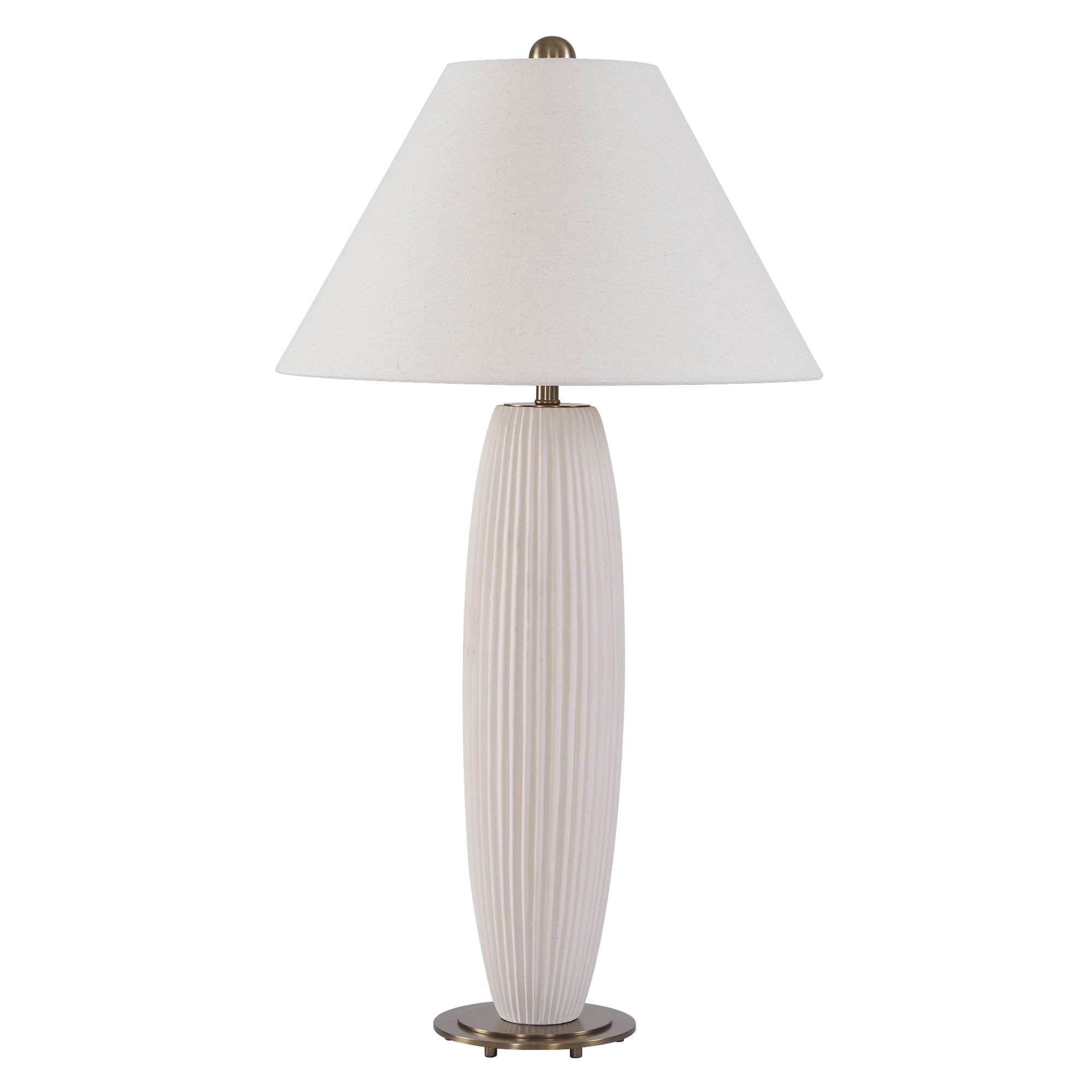 Image 4 Uttermost Brinsley 33" White Ceramic Table Lamp more views