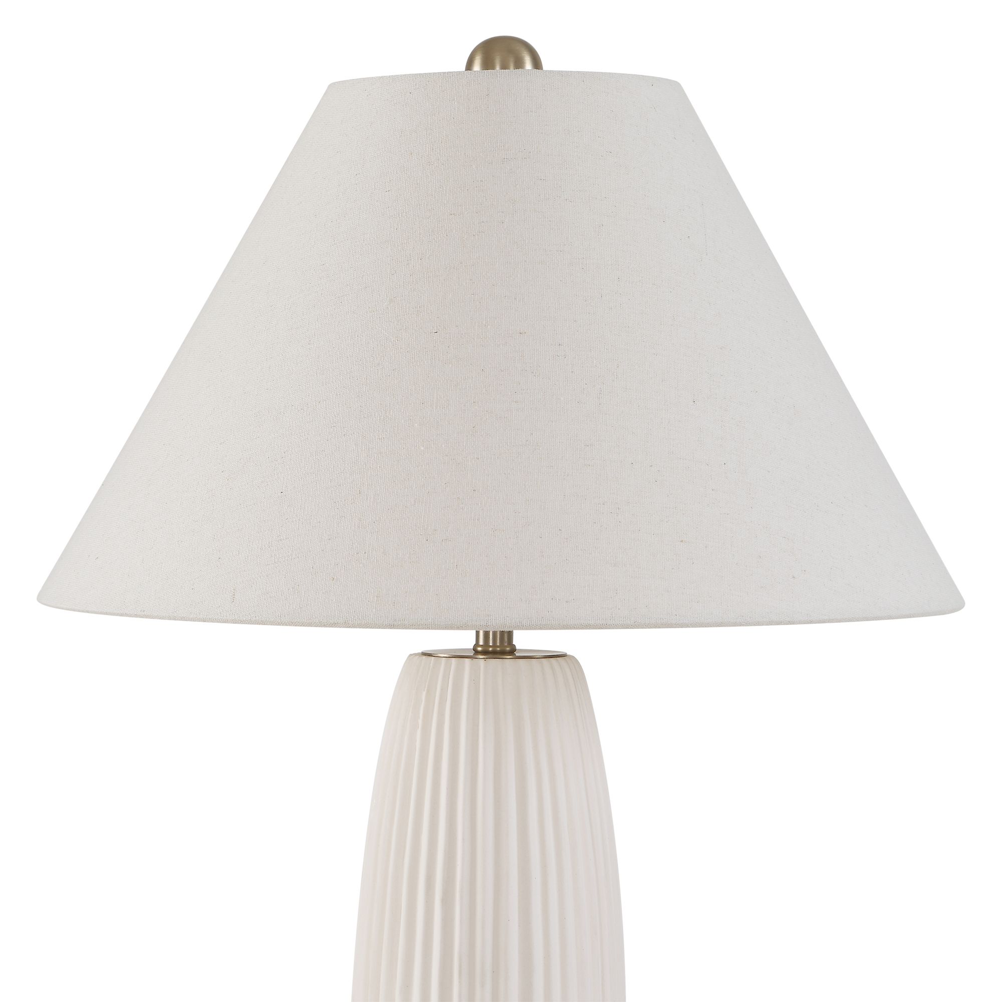Image 5 Uttermost Brinsley 33" White Ceramic Table Lamp more views