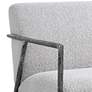Uttermost Brisbane Gray and White Fabric Accent Chair