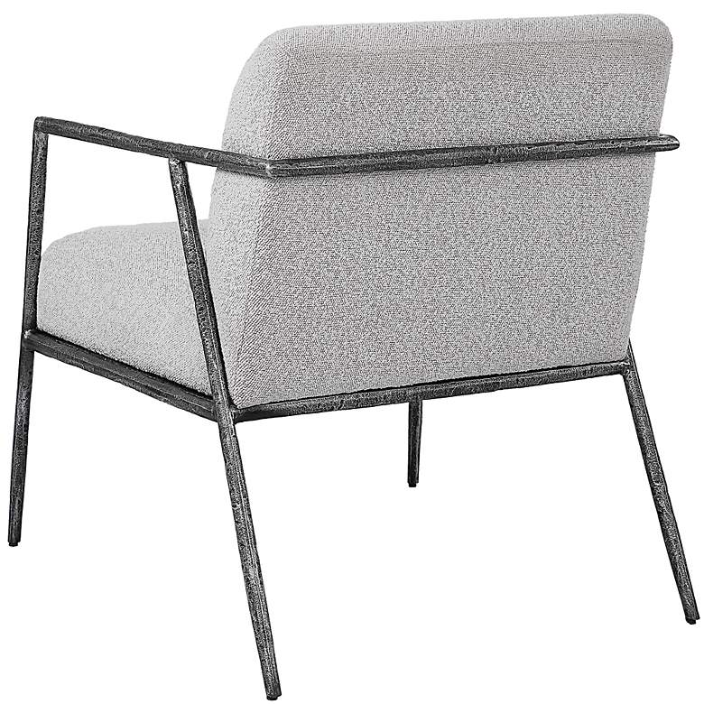 Image 5 Uttermost Brisbane Gray and White Fabric Accent Chair more views
