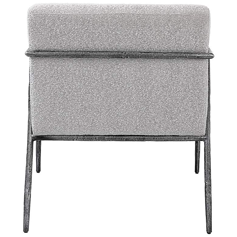 Image 6 Uttermost Brisbane Gray and White Fabric Accent Chair more views