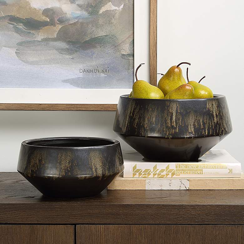 Image 3 Uttermost Bronze Duo Bronze Ceramic Vases Set of 2 more views