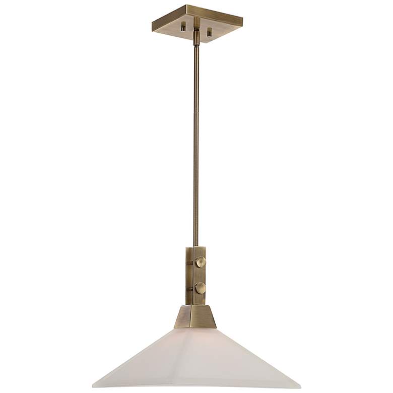 Image 4 Uttermost Brookdale 13 inch Wide Brass Pendant Light more views