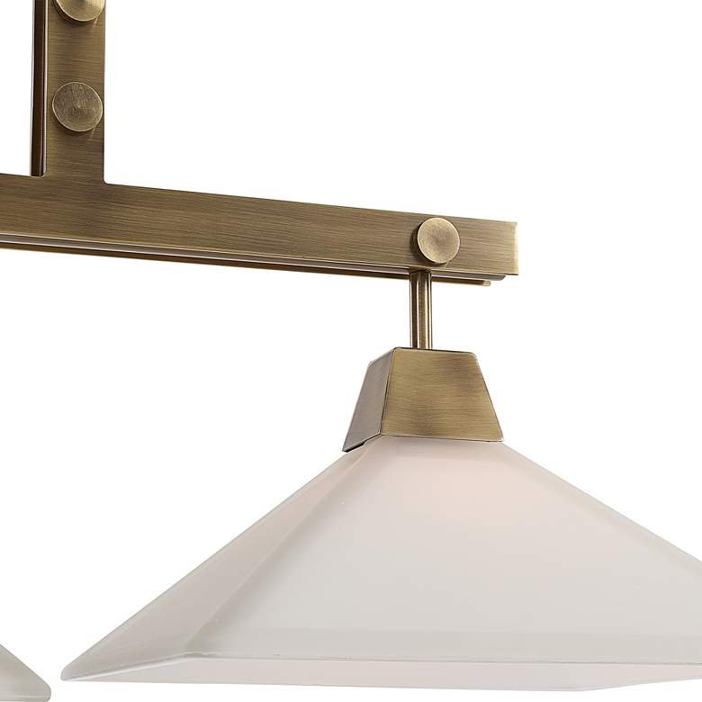 Image 3 Uttermost Brookdale 43 3/4 inch Wide Modern White and Brass Pendant Light more views