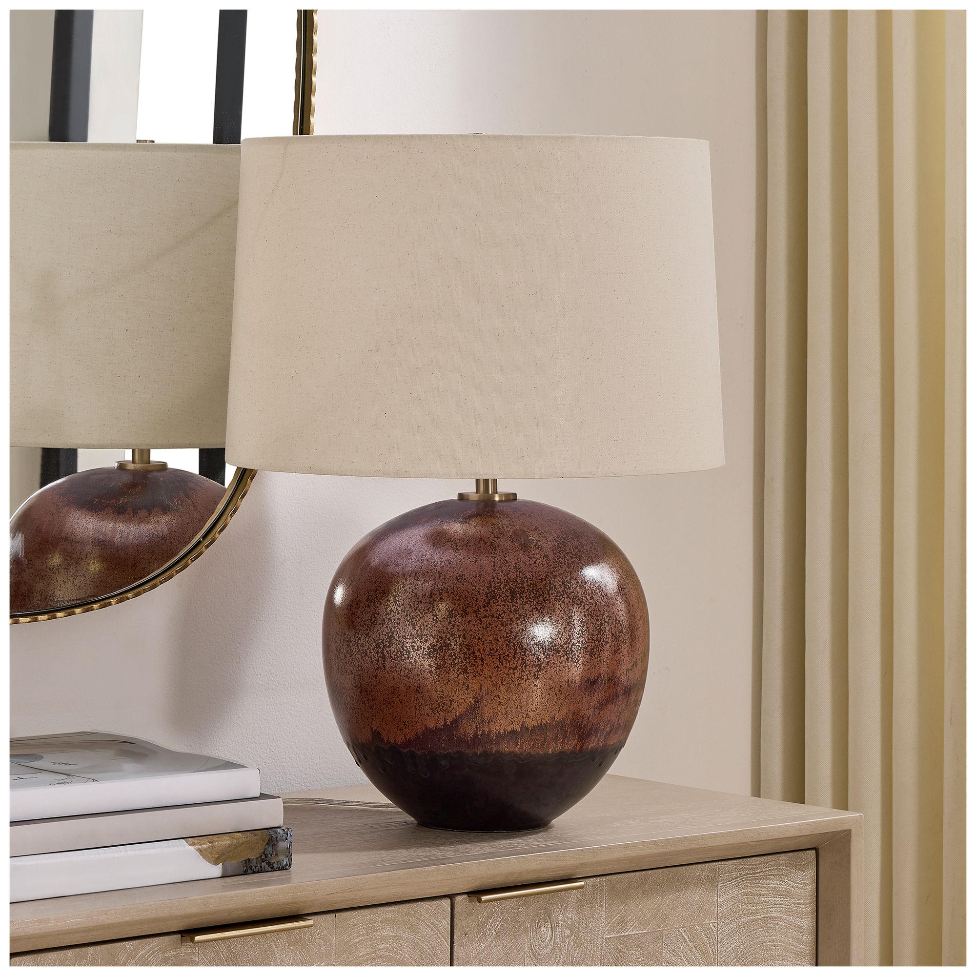 Image 3 Uttermost Brownell 23 3/4" Dark Bronze Ceramic Table Lamp more views