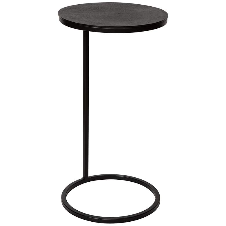 Image 2 Uttermost Brunei 12 1/2" Wide Aged Black and Bronze Round Accent Table