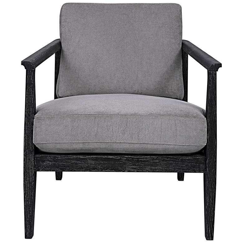 Image 5 Uttermost Brunei Steel Gray Fabric Accent Chair more views