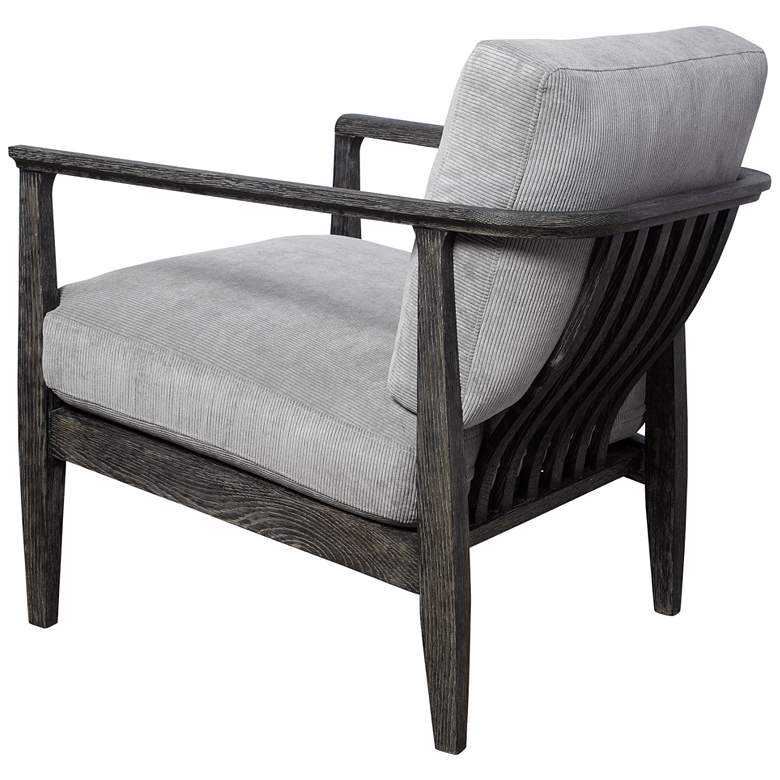 Image 6 Uttermost Brunei Steel Gray Fabric Accent Chair more views