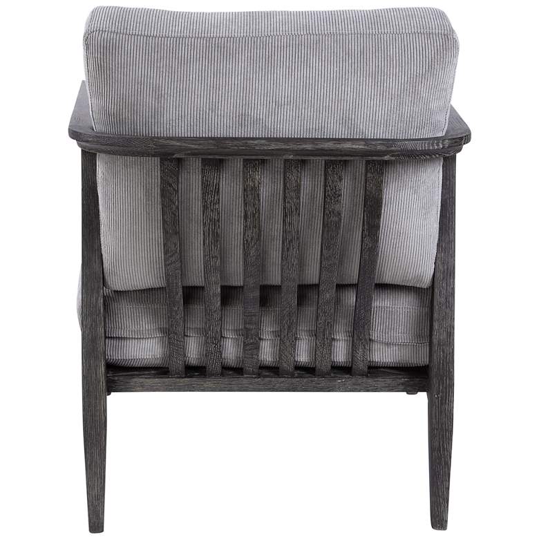 Image 7 Uttermost Brunei Steel Gray Fabric Accent Chair more views