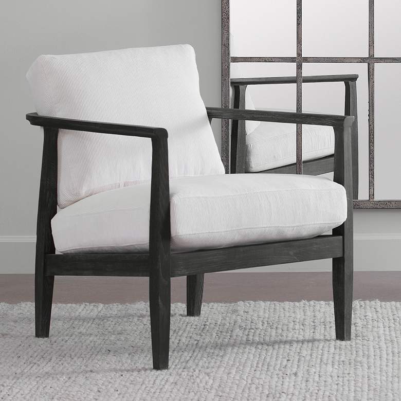 Image 1 Uttermost Brunei White Accent Chair