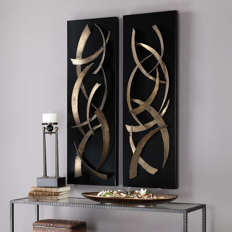 Image 4 Uttermost Brushstrokes 46 3/4" High 2-Piece Metal Wall Art more views