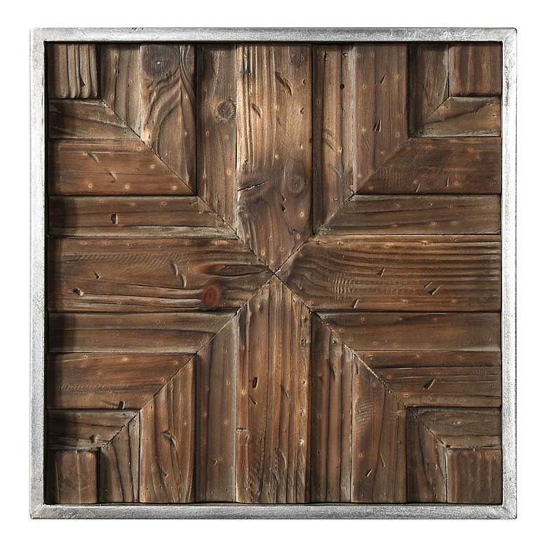 Image 4 Uttermost Bryndle 12 1/2" Square 9-Piece Wood Wall Art Set more views