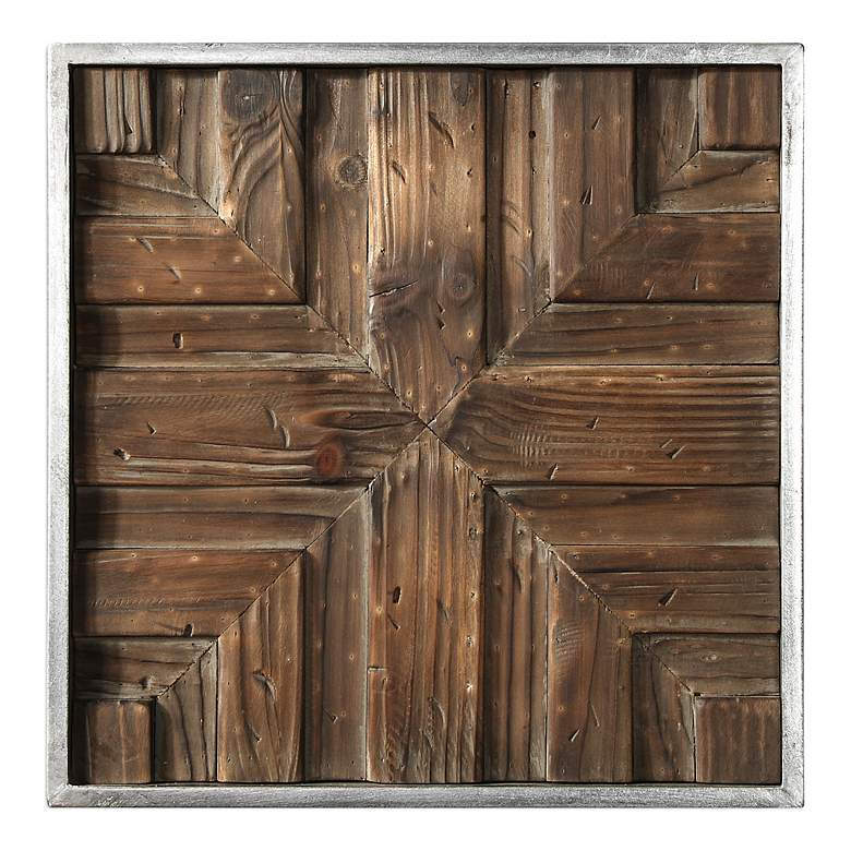 Image 3 Uttermost Bryndle 12 1/2 inch Square 9-Piece Wood Wall Art Set more views