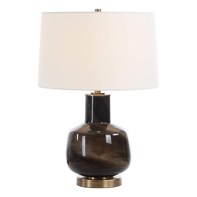 Image 2 Uttermost Buchanan 23 1/2" Smokey Charcoal Black Glass Table Lamp
