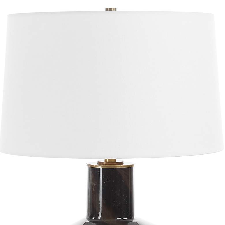 Image 4 Uttermost Buchanan 23 1/2" Smokey Charcoal Black Glass Table Lamp more views