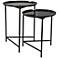 Uttermost Burnett Dark Nickel Metal Nesting Tables Set of 2