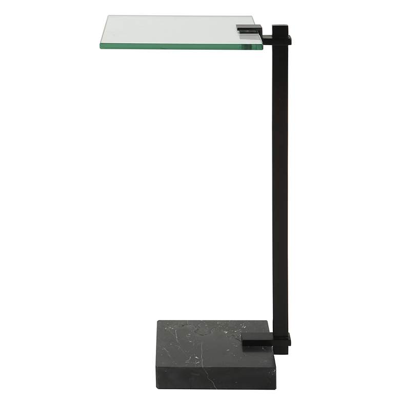 Image 4 Uttermost Butler 8" Wide Black Marble Accent Table more views