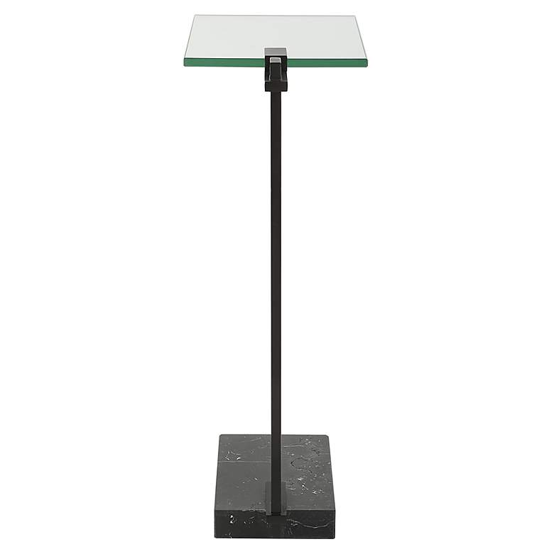 Image 5 Uttermost Butler 8" Wide Black Marble Accent Table more views