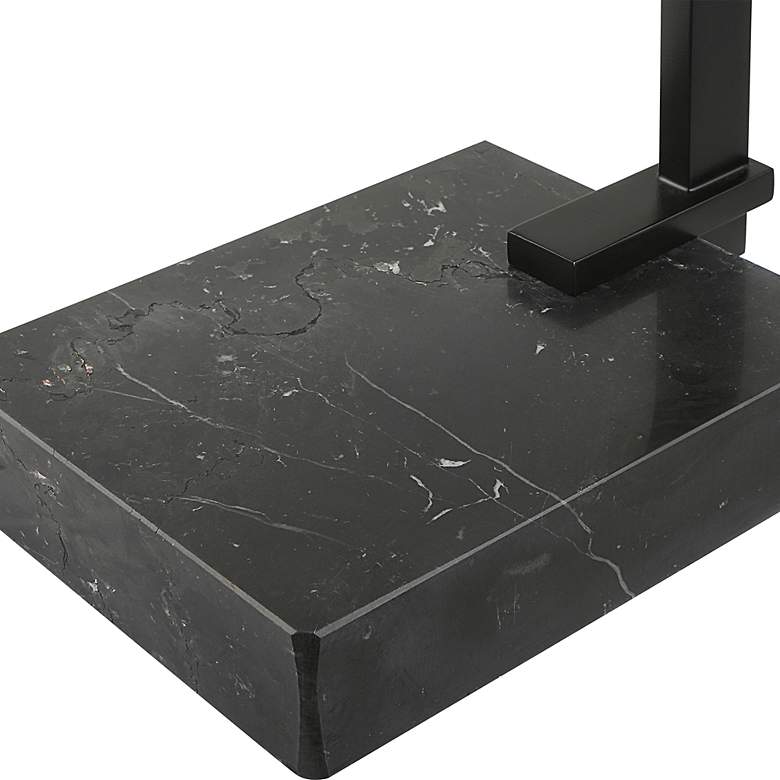 Image 6 Uttermost Butler 8" Wide Black Marble Accent Table more views