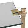 4_Uttermost Butler 8" Wide Brushed Brass and Glass Accent Table more views