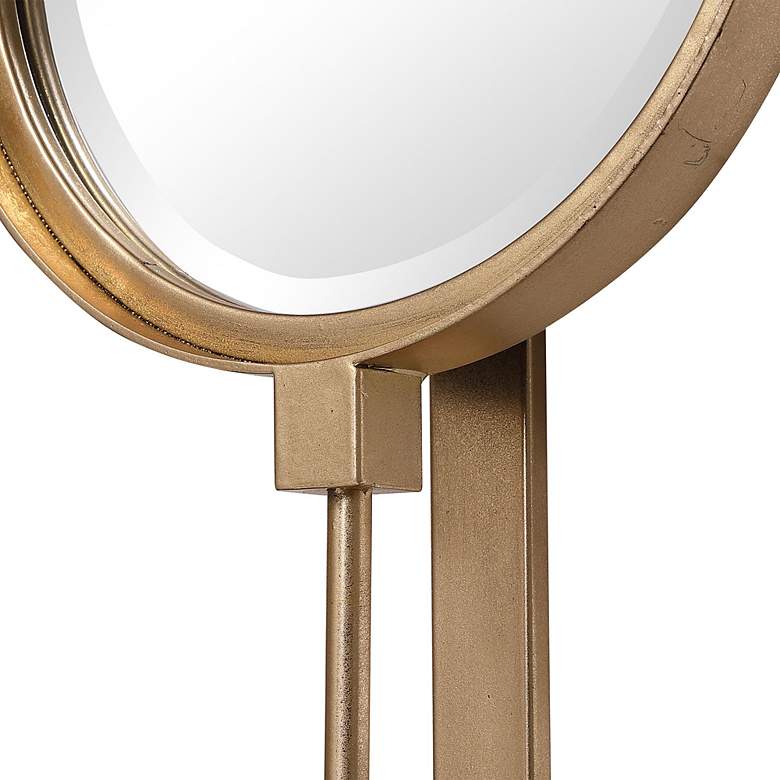 Image 5 Uttermost Button Gold Leaf 10" x 60" Wall Mirror more views
