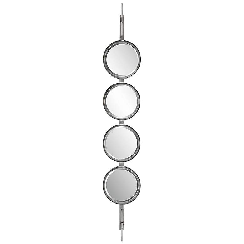 Image 1 Uttermost Button Silver Leaf 10" x 60" Wall Mirror