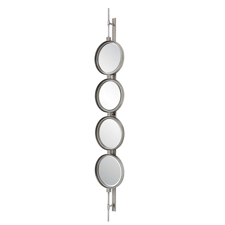 Image 5 Uttermost Button Silver Leaf 10" x 60" Wall Mirror more views