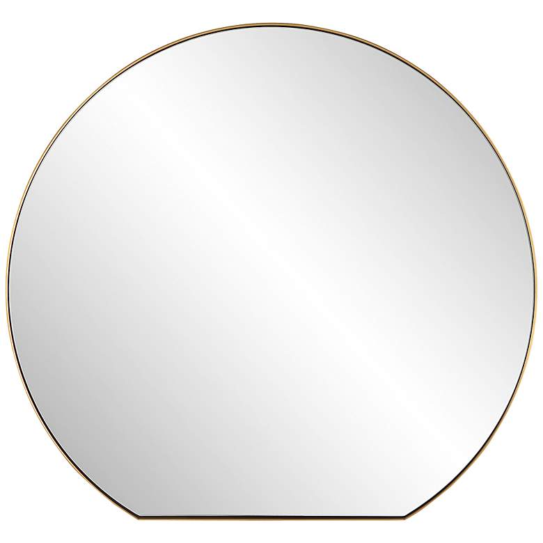 Image 3 Uttermost Cabell 30 inch W x 28 inch H Small Brass Metal Mirror