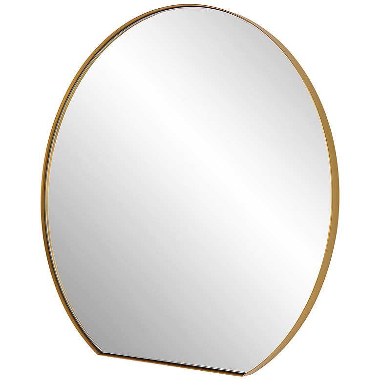Image 5 Uttermost Cabell 30 inch W x 28 inch H Small Brass Metal Mirror more views