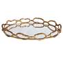 Uttermost Cable Chain Gold Leaf Mirrored Decorative Tray
