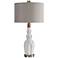 Uttermost Cabret Gloss White Ceramic Table Lamp