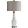 Uttermost Cabret Gloss White Ceramic Table Lamp