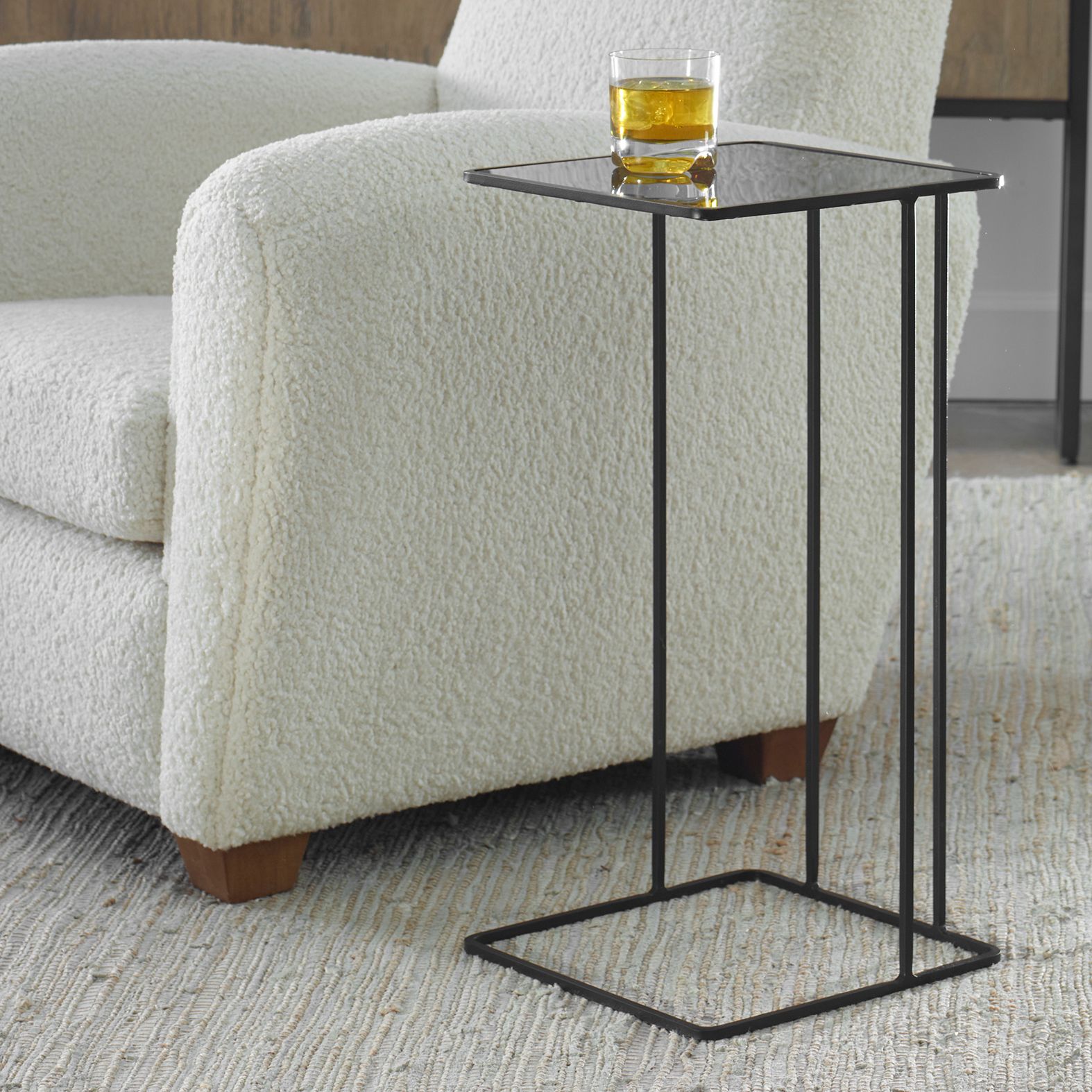 Uttermost Cadmus 12 Wide Brushed Black Square Accent Table 606P8 Lamps Plus