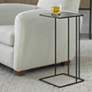 1_Uttermost Cadmus 12" Wide Brushed Black Square Accent Table