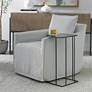 3_Uttermost Cadmus 12" Wide Brushed Black Square Accent Table more views