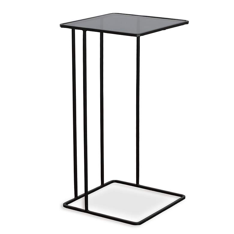 Image 4 Uttermost Cadmus 12" Wide Brushed Black Square Accent Table more views