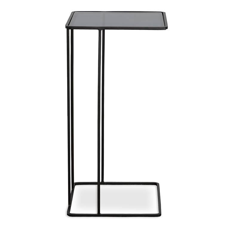 Image 5 Uttermost Cadmus 12" Wide Brushed Black Square Accent Table more views