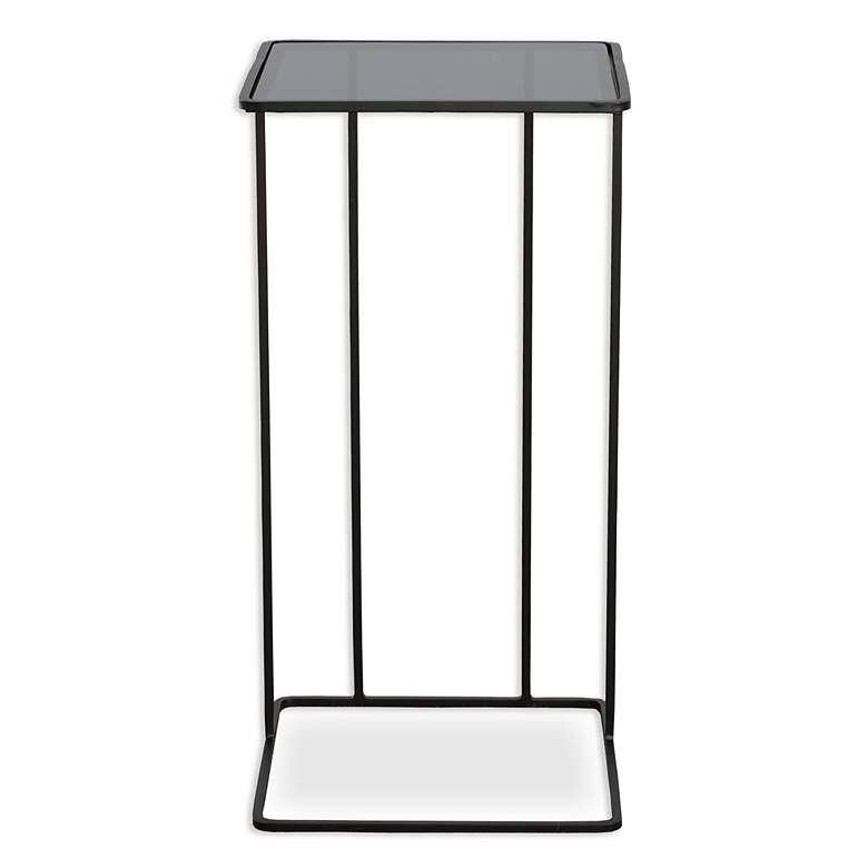 Image 6 Uttermost Cadmus 12" Wide Brushed Black Square Accent Table more views