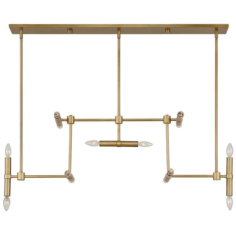 Image 3 Uttermost Cadre 46" Wide Brass 14-Light Pendant more views