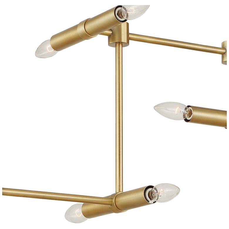 Image 5 Uttermost Cadre 46" Wide Brass 14-Light Pendant more views