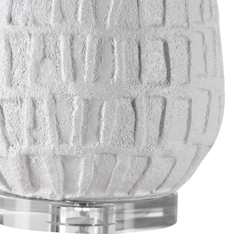 Image 4 Uttermost Caelina 26 1/2" Textured Matte White Ceramic Table Lamp more views