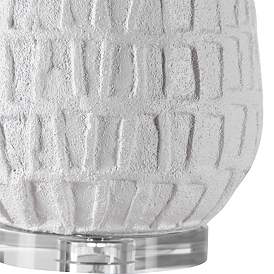 Image4 of Uttermost Caelina Textured Matte White Ceramic Table Lamp more views