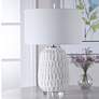 Uttermost Caelina Textured Matte White Ceramic Table Lamp