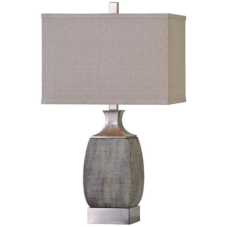 Image 2 Uttermost Caffaro 27 1/2 inch Textured Rust Bronze Ceramic Table Lamp