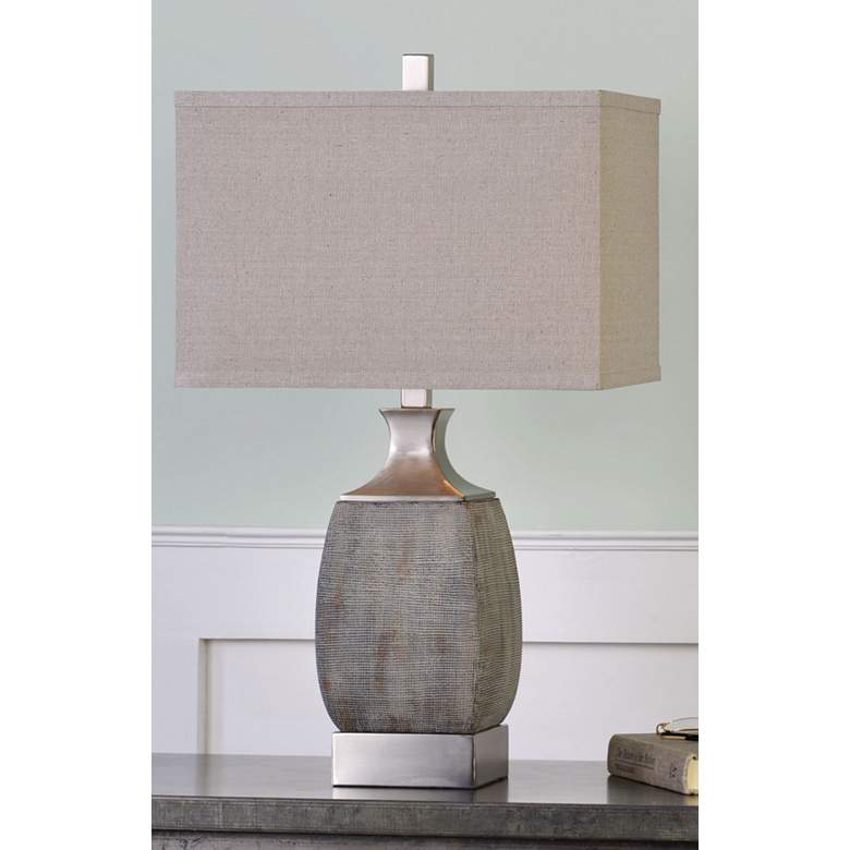 Image 3 Uttermost Caffaro 27 1/2" Textured Rust Bronze Ceramic Table Lamp more views
