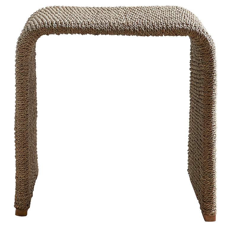 Image 3 Uttermost Calabria 24" Wide Woven Seagrass Curved End Table more views